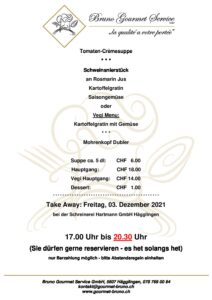 2021-12-03 Take-Away-im-Dorf @ Schreinerei Eugen Hartmann GmbH